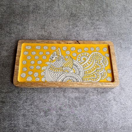 Handcrafted Mango Wood Hand Painted Serving Tray